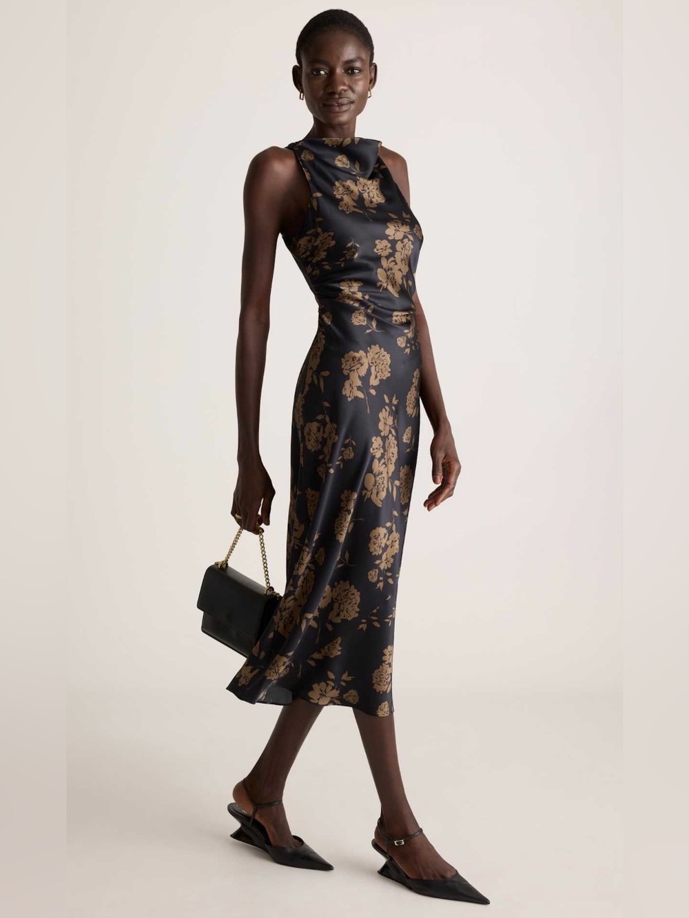 Quince Washable Stretch Silk Dress Medium